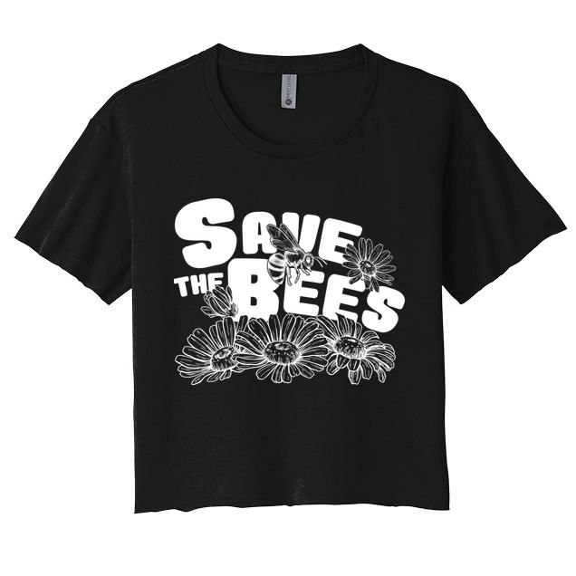 Save The Bees Floral Crop Top