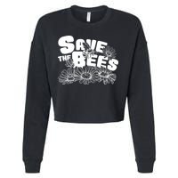 Save The Bees Floral Cropped Pullover Crew