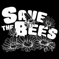 Save The Bees Floral Women's V-Neck T-Shirt