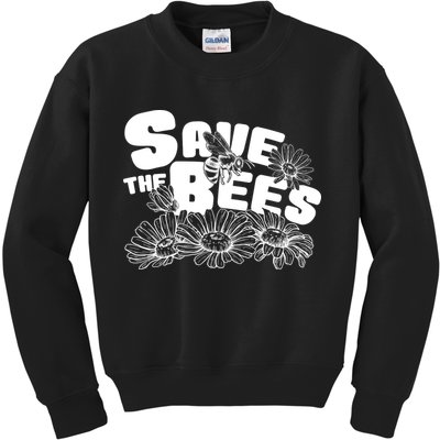 Save The Bees Floral Kids Sweatshirt