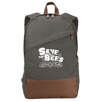 Save The Bees Floral Cotton Canvas Backpack