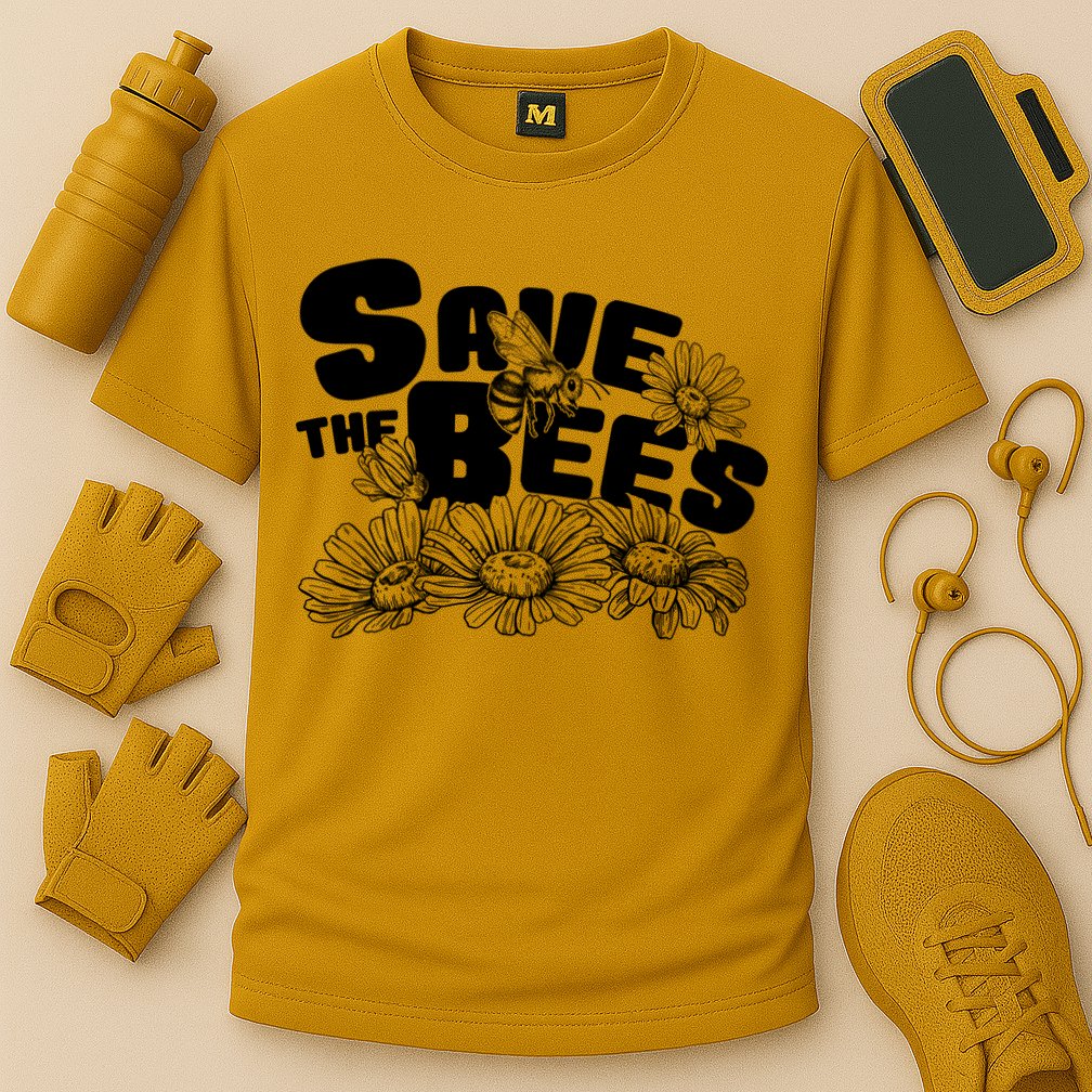 Save The Bees Floral Performance Shirt