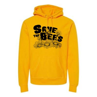 Save The Bees Floral Premium Hoodie