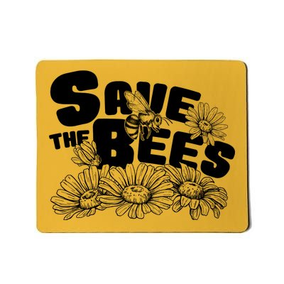 Save The Bees Floral Mousepad