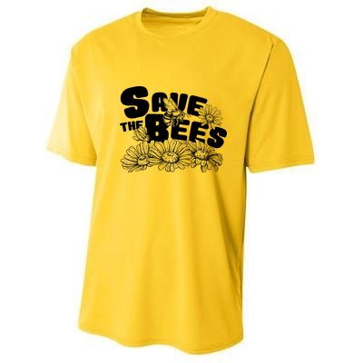 Save The Bees Floral Youth Performance Sprint T-Shirt