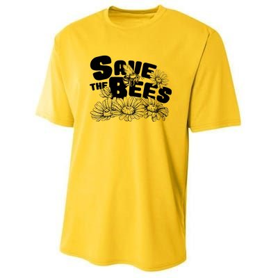 Save The Bees Floral Youth Performance Sprint T-Shirt