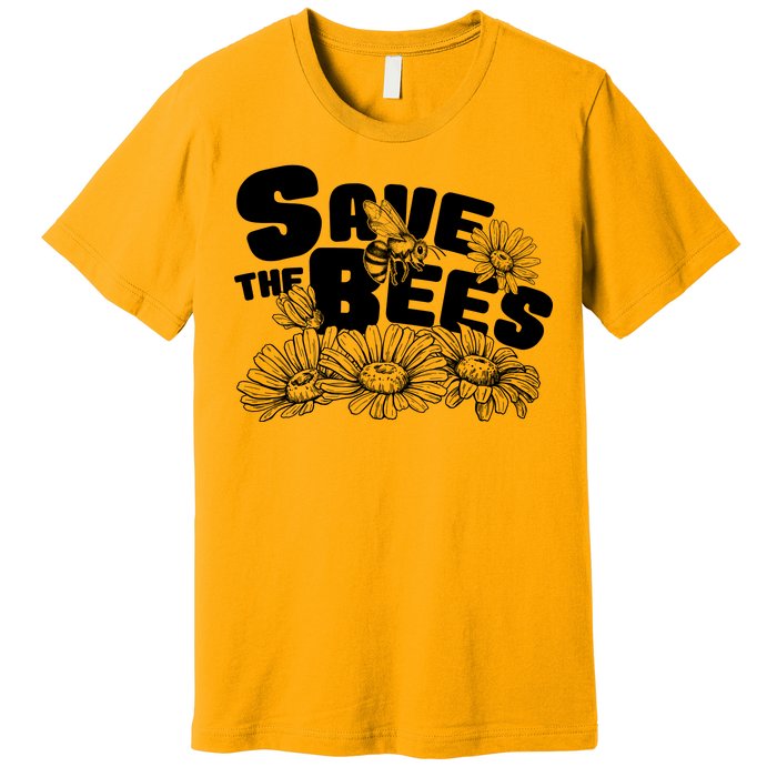 Save The Bees Floral Premium T-Shirt