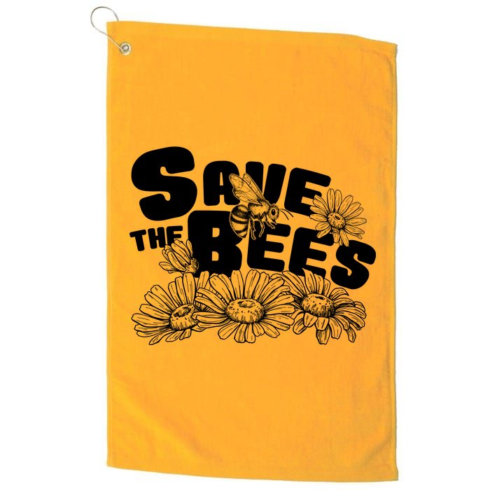 Save The Bees Floral Platinum Collection Golf Towel