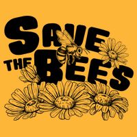 Save The Bees Floral Golf Towel