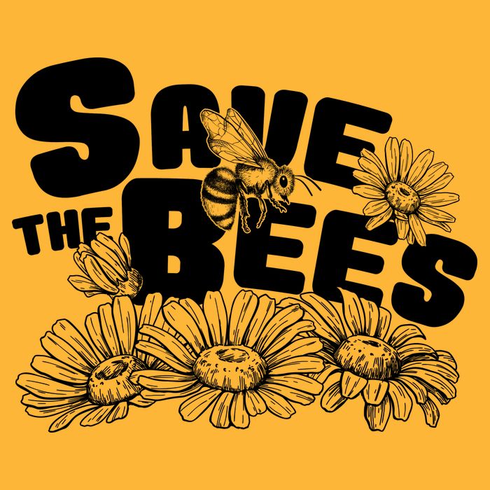 Save The Bees Floral Golf Towel