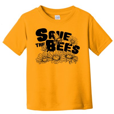 Save The Bees Floral Toddler T-Shirt