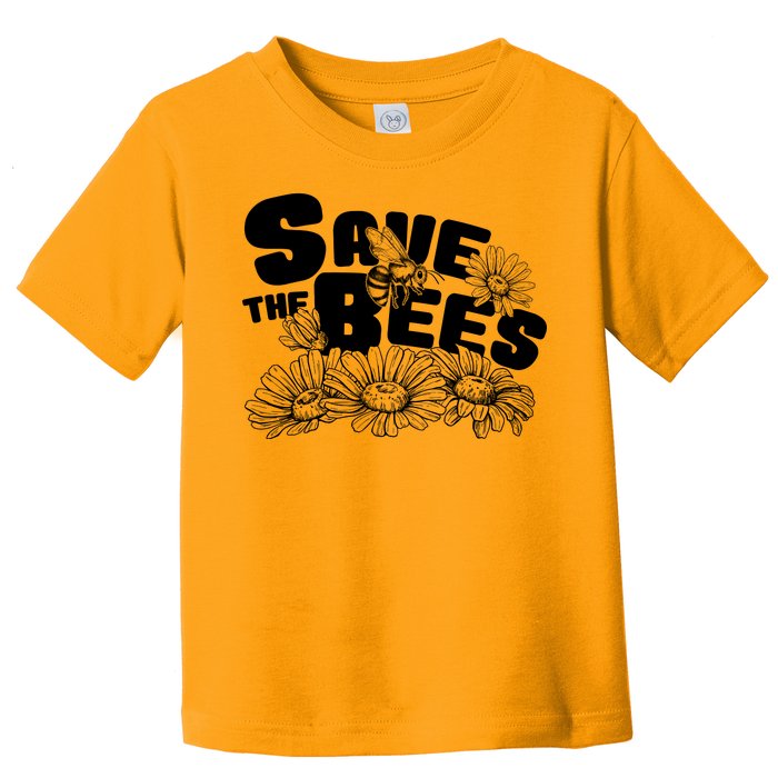 Save The Bees Floral Toddler T-Shirt