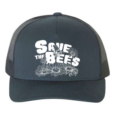 Save The Bees Floral Yupoong Adult 5-Panel Trucker Hat