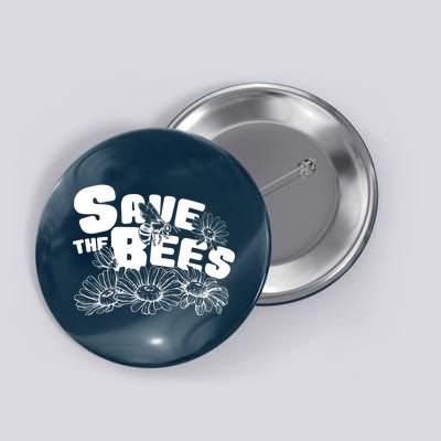 Save The Bees Floral Button