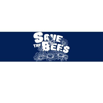 Save The Bees Floral Bumper Sticker