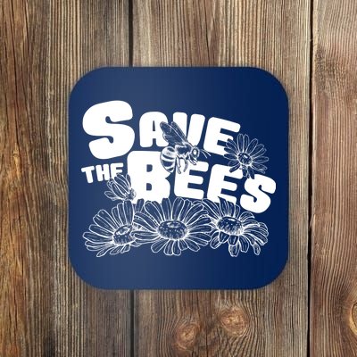 Save The Bees Floral Coaster