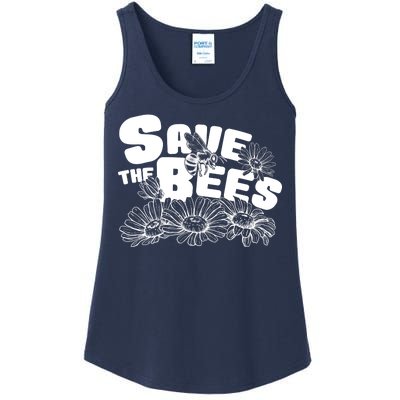 Save The Bees Floral Ladies Essential Tank