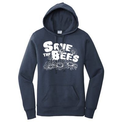 Save The Bees Floral Women's Pullover Hoodie