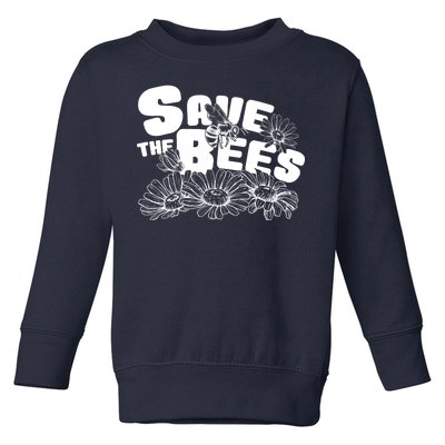 Save The Bees Floral Toddler Sweatshirt