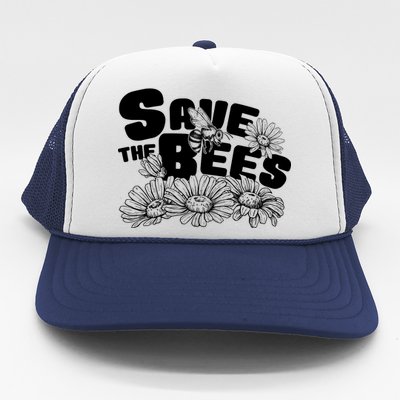 Save The Bees Floral Trucker Hat