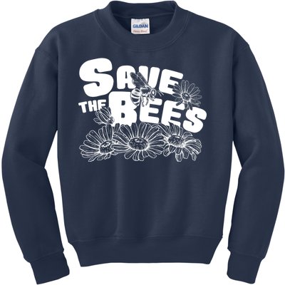 Save The Bees Floral Kids Sweatshirt