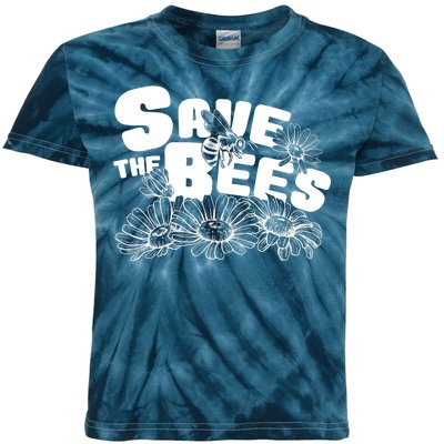 Save The Bees Floral Kids Tie-Dye T-Shirt