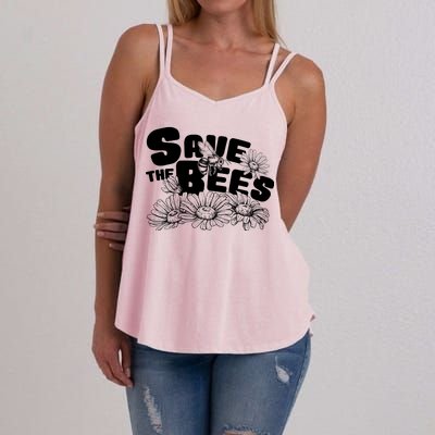 Save The Bees Floral Women's Strappy Tank