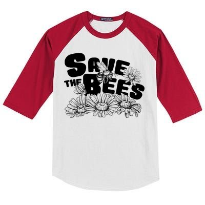 Save The Bees Floral Kids Colorblock Raglan Jersey