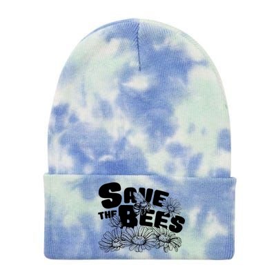 Save The Bees Floral Tie Dye 12in Knit Beanie