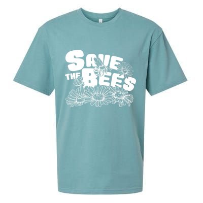 Save The Bees Floral Sueded Cloud Jersey T-Shirt