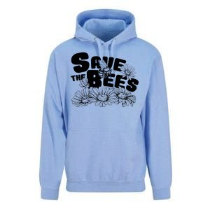 Save The Bees Floral Unisex Surf Hoodie