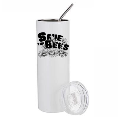 Save The Bees Floral Stainless Steel Tumbler