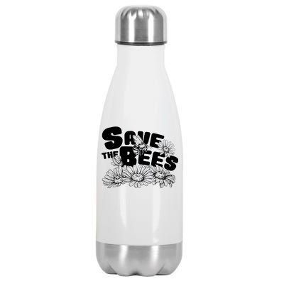 Save The Bees Floral Stainless Steel Insulated Water Bottle