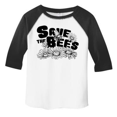 Save The Bees Floral Toddler Fine Jersey T-Shirt