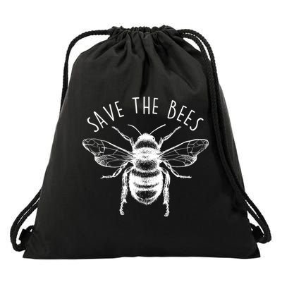 Save The Bees Vintage Drawstring Bag
