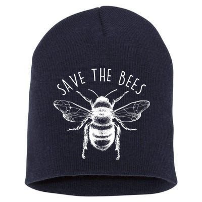 Save The Bees Vintage Short Acrylic Beanie