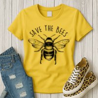 Save The Bees Vintage Womens T-Shirt