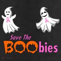 Save The Boobies Halloween Ghost 7 Panel Mesh Trucker Snapback Hat