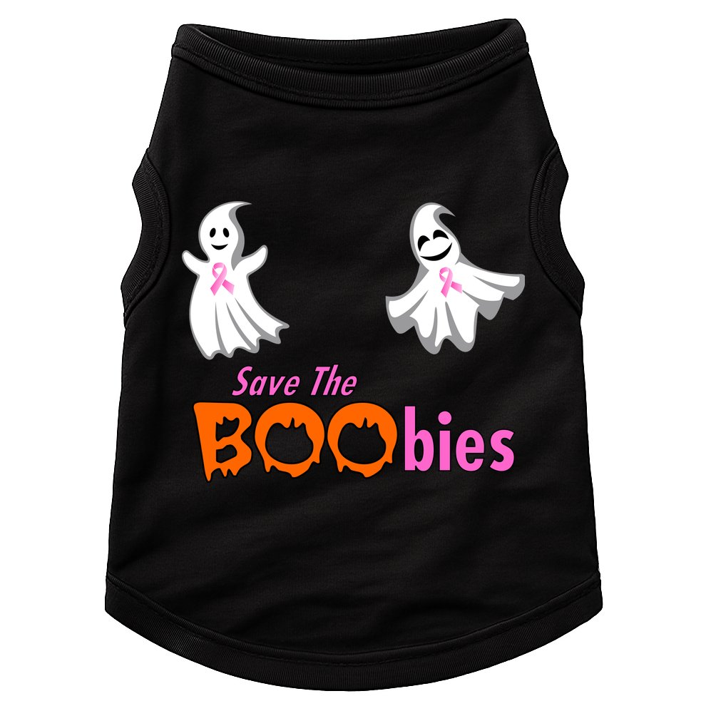Save The Boobies Halloween Ghost Doggie Tank