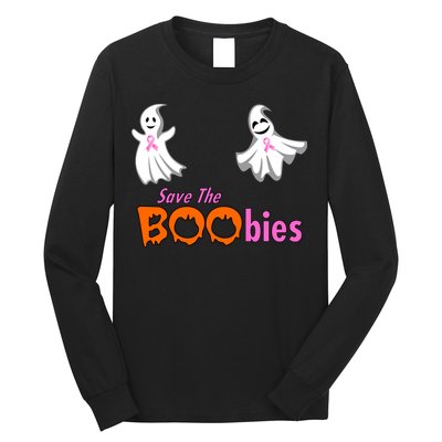 Save The Boobies Halloween Ghost Long Sleeve Shirt