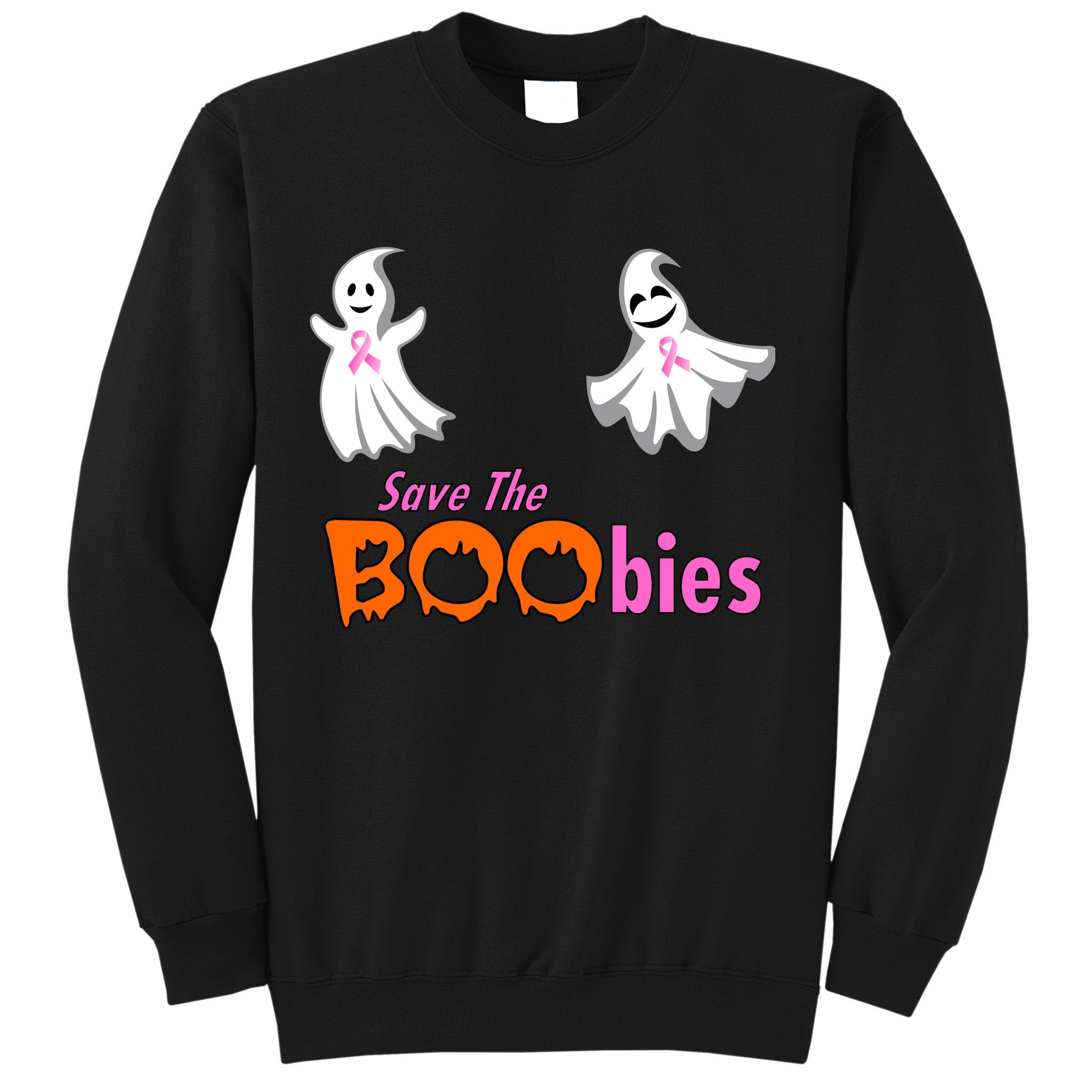 Save The Boobies Halloween Ghost Sweatshirt
