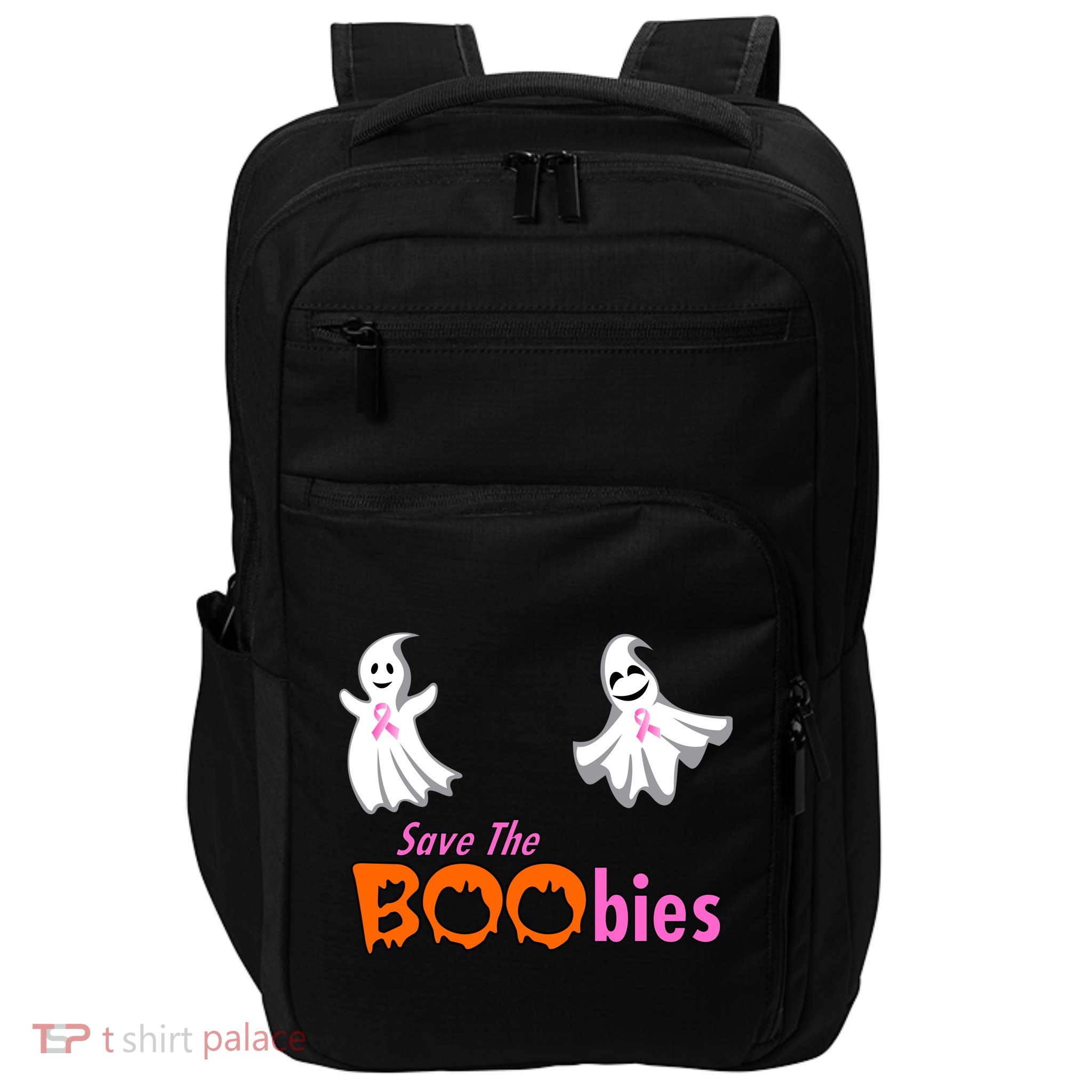 Save The Boobies Halloween Ghost Impact Tech Backpack
