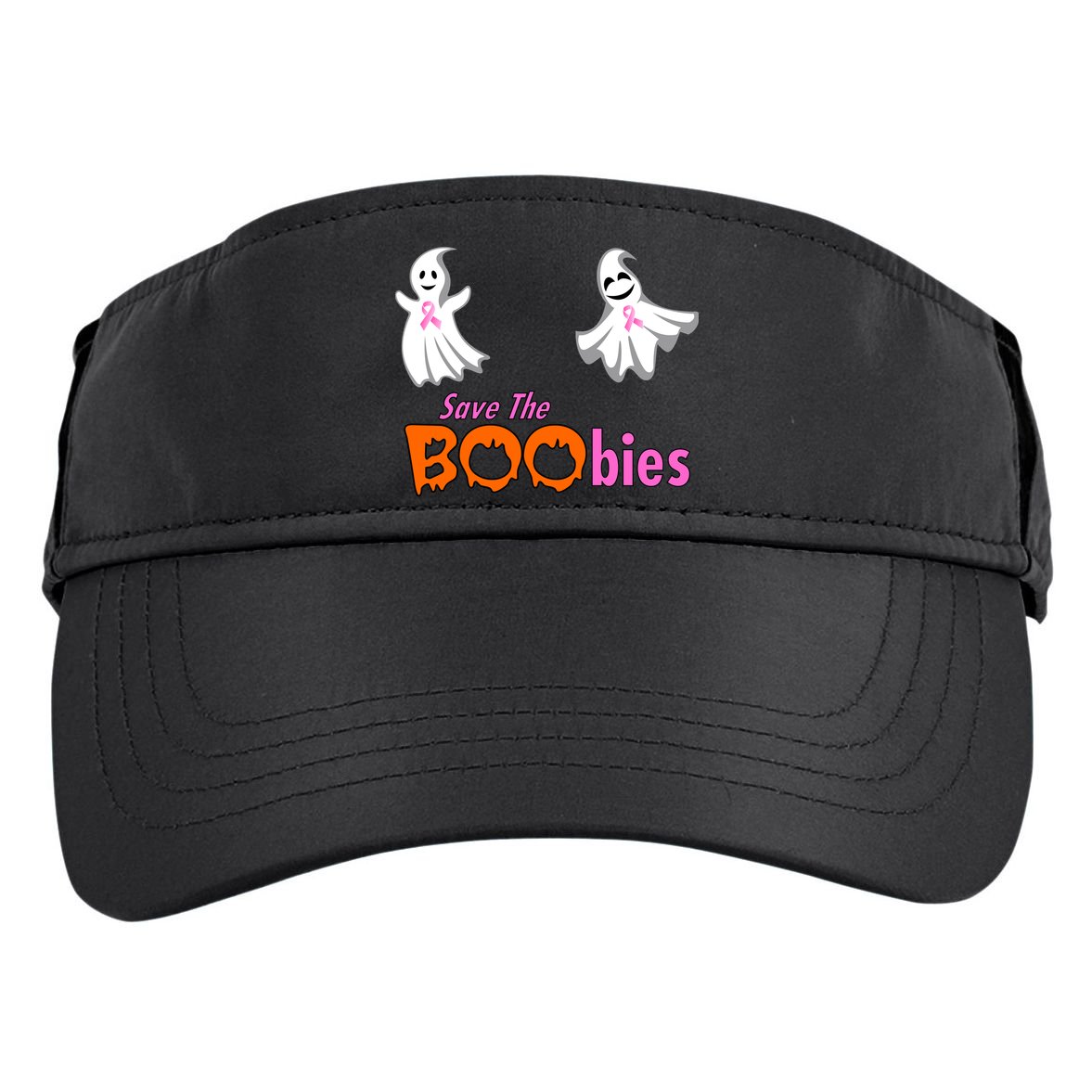 Save The Boobies Halloween Ghost Adult Drive Performance Visor