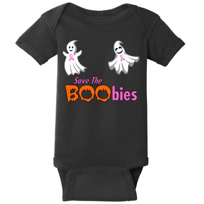 Save The Boobies Halloween Ghost Baby Bodysuit