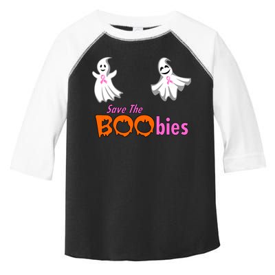 Save The Boobies Halloween Ghost Toddler Fine Jersey T-Shirt
