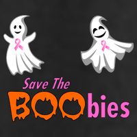 Save The Boobies Halloween Ghost Golf Towel