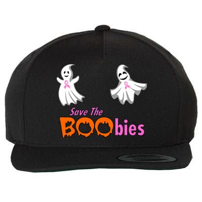 Save The Boobies Halloween Ghost Wool Snapback Cap
