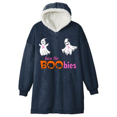 Save The Boobies Halloween Ghost Hooded Wearable Blanket