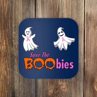 Save The Boobies Halloween Ghost Coaster