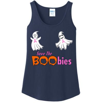 Save The Boobies Halloween Ghost Ladies Essential Tank